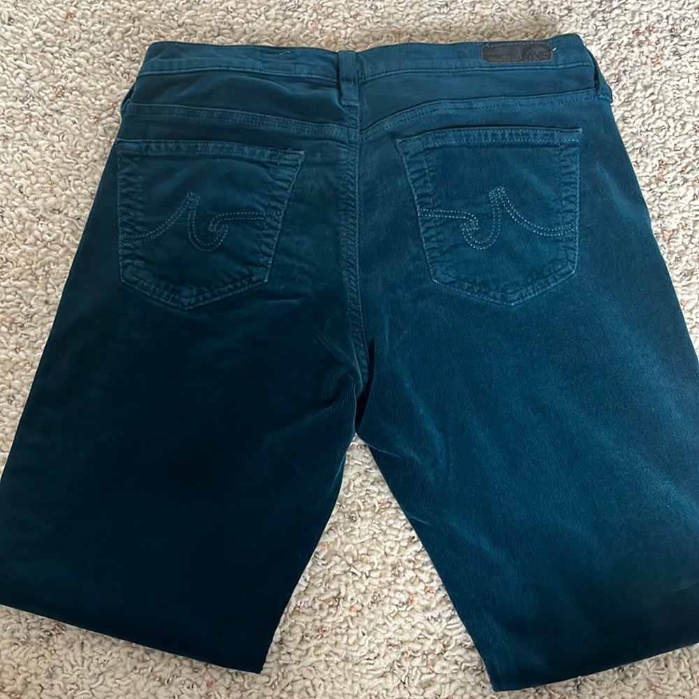 AG corduroy dark teal cropped pants